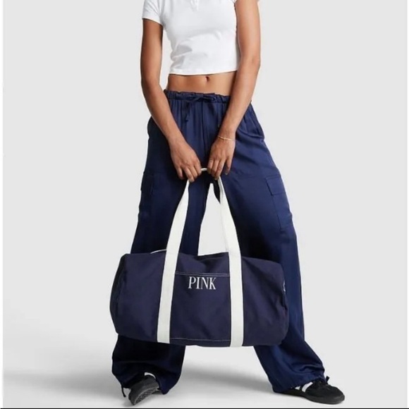 PINK Victoria's Secret Handbags - NWT Victoria Secret Love Pink Canvas Duffle Bag